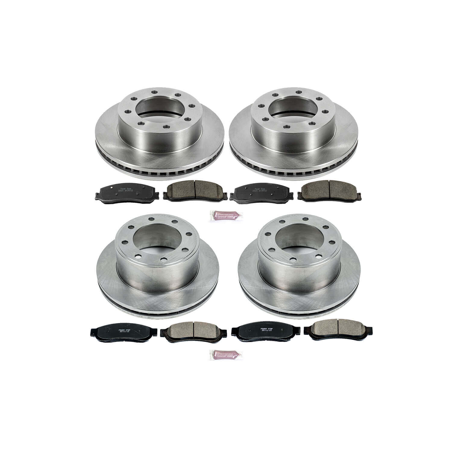 Power Stop KOE6547 Autospecialty - 1-Click Daily Driver Brake Kits (Front And Rear) for 2012 Ford F-250 Super Duty product image