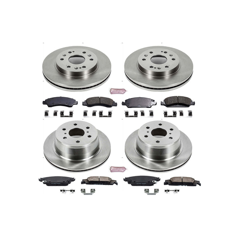 Power Stop KOE6560 Autospecialty - 1-Click Daily Driver Brake Kits (Front And Rear) for 2014-2020 Cadillac Escalade product image