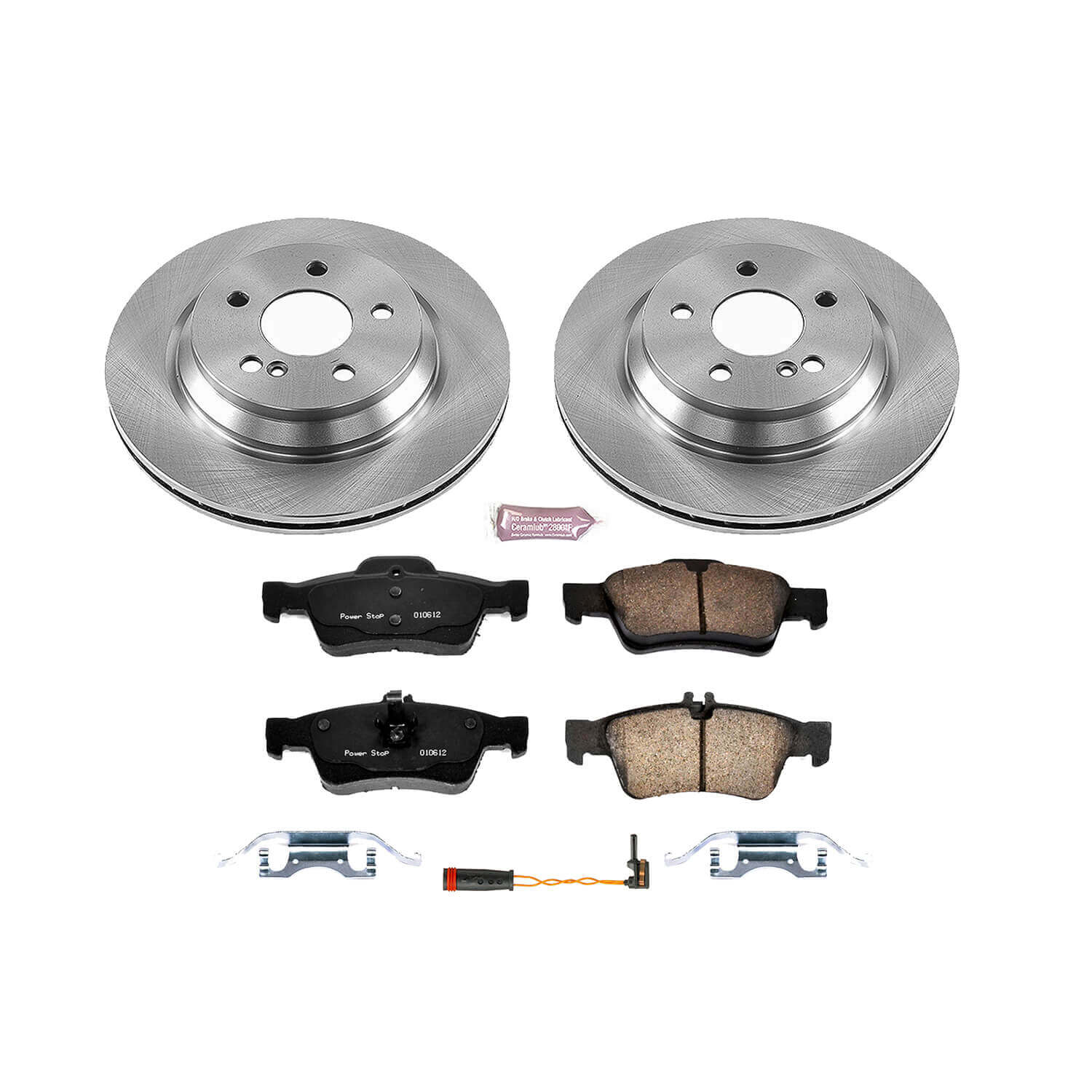 Power Stop KOE6569 Autospecialty 1-Click Daily Driver Plain Rotor Rear Brake Kit for 2003-2013 Mercedes-Benz S350 product image