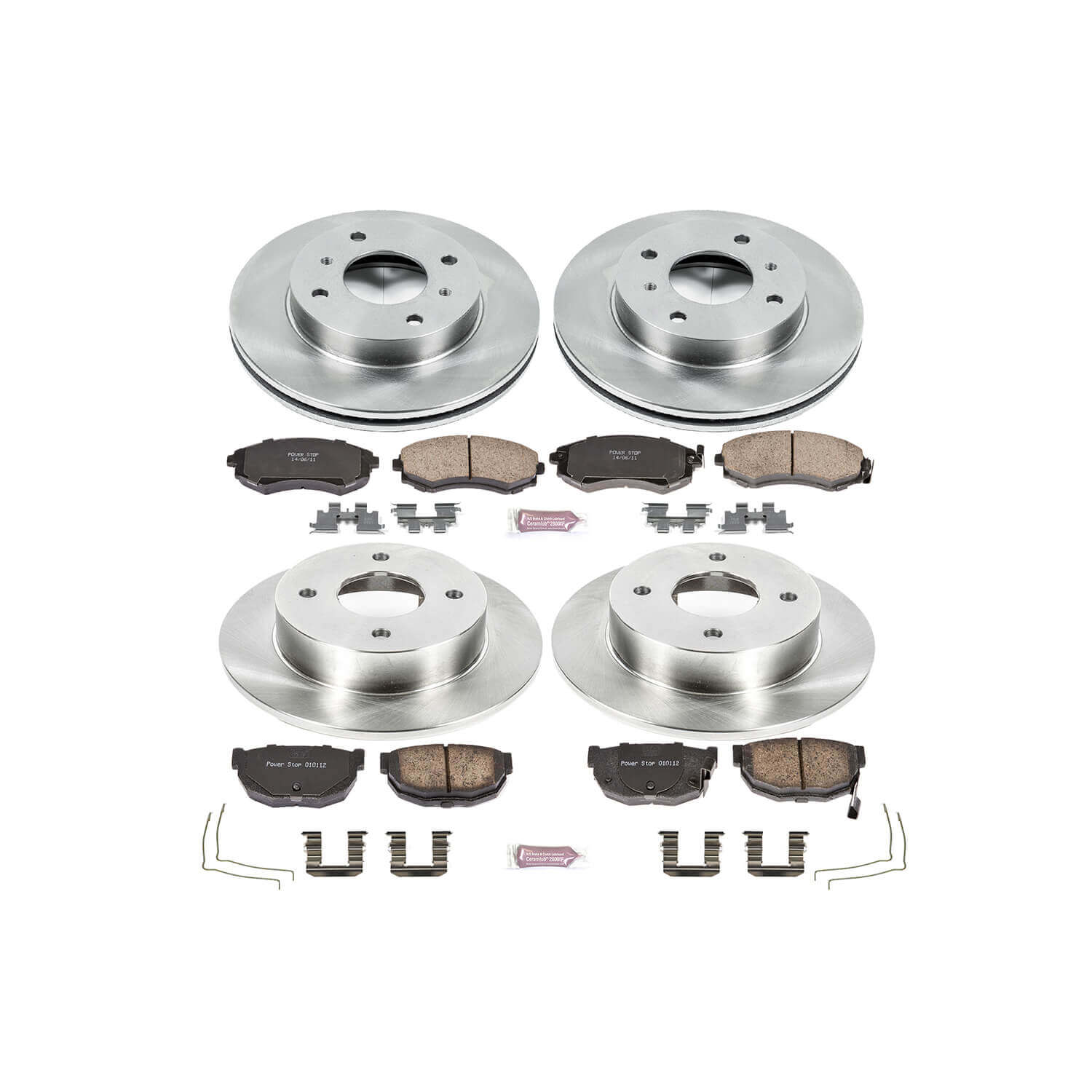 Power Stop KOE657 Autospecialty - 1-Click Daily Driver Brake Kits (Front And Rear) for 1996-1998 Nissan 240SX product image