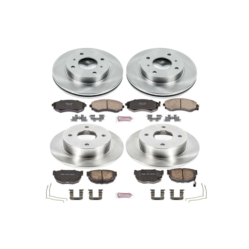 Power Stop KOE657 Autospecialty - 1-Click Daily Driver Brake Kits (Front And Rear) for 1996-1998 Nissan 240SX product image
