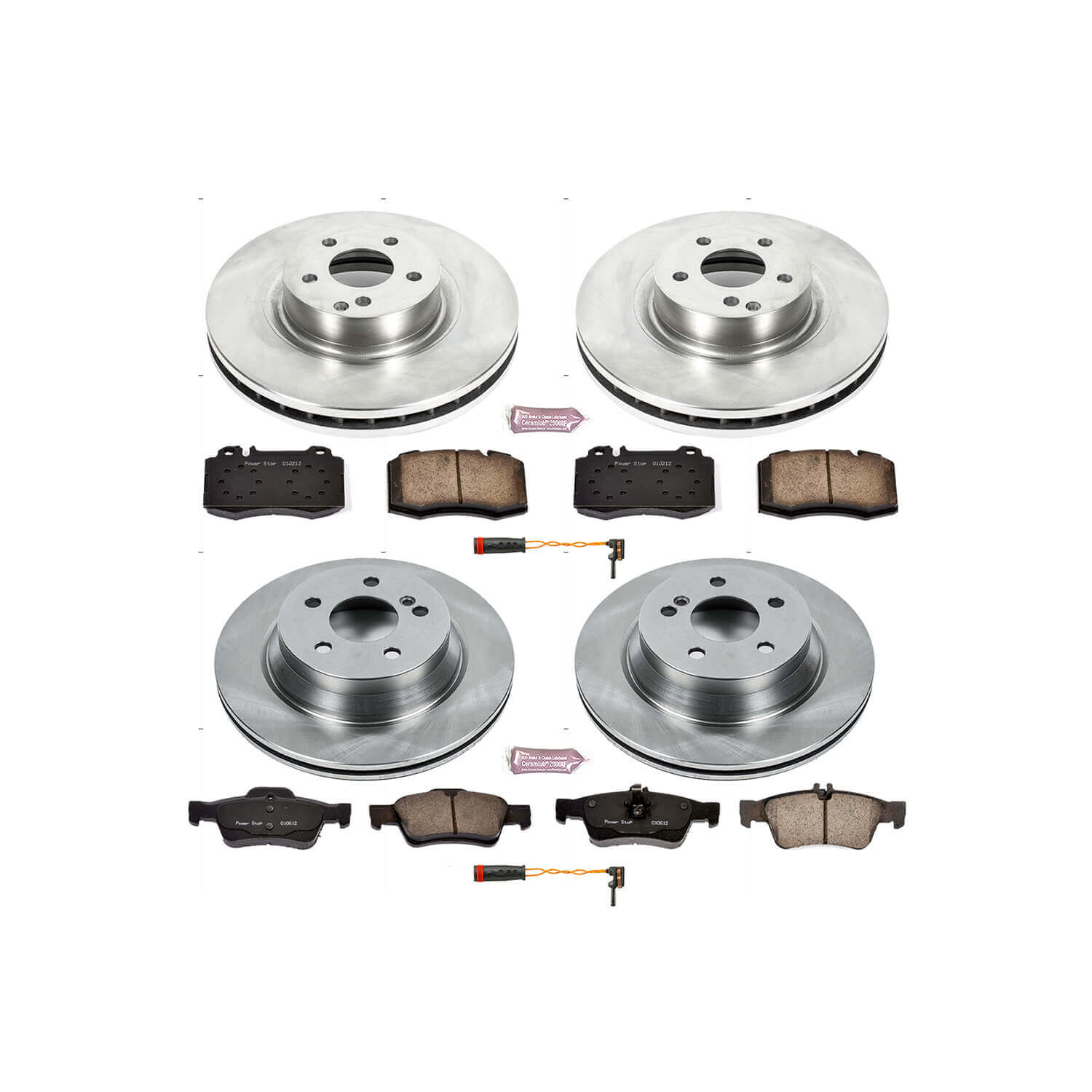 Power Stop KOE6600 Autospecialty - 1-Click Daily Driver Brake Kits (Front And Rear) for 2007-2009 Mercedes-Benz E550 product image