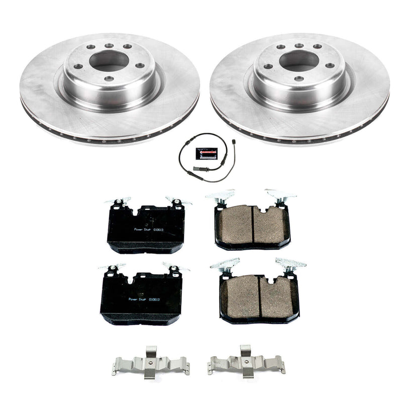 Power Stop KOE6653 Autospecialty 1-Click Daily Driver Plain Rotor Front Brake Kit for 2012-2021 BMW 228I product image