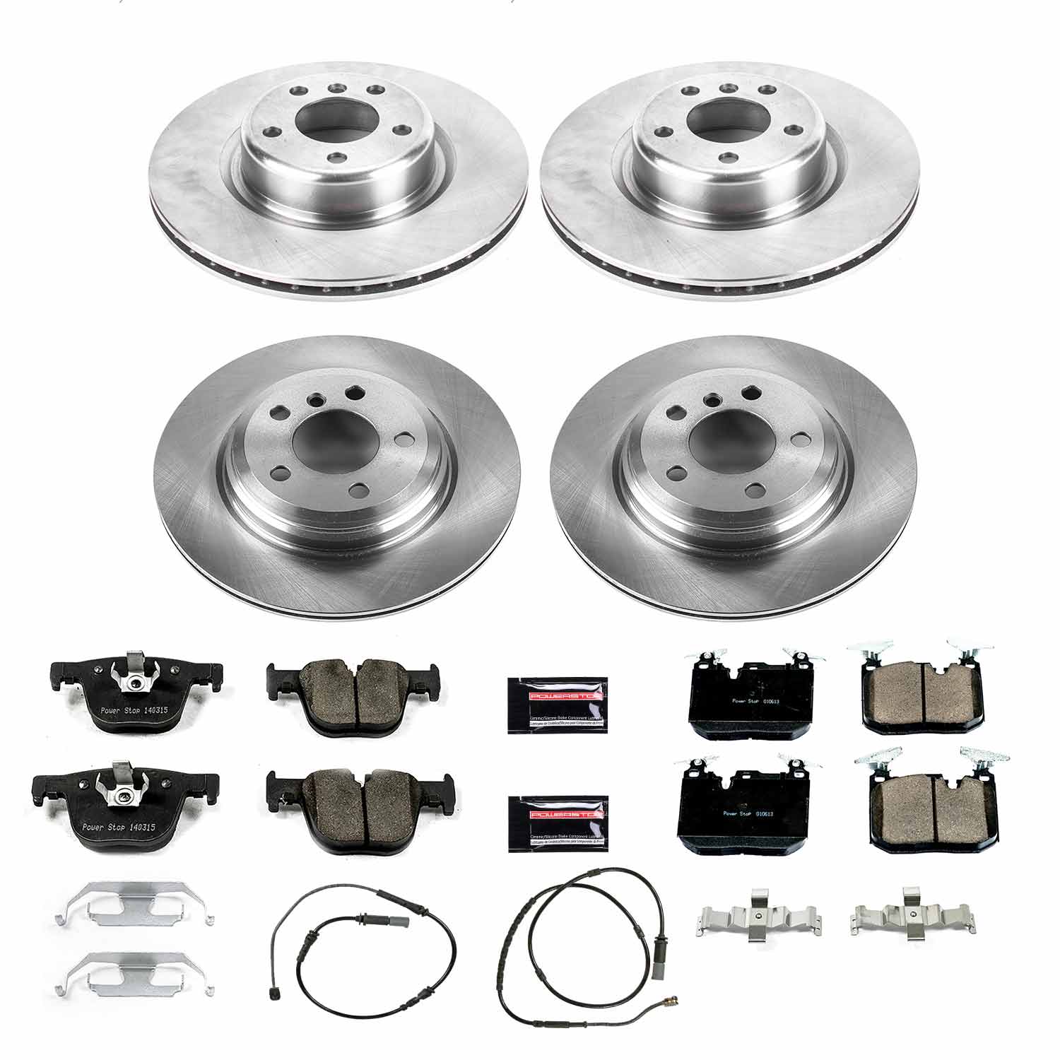 Power Stop KOE6654 Autospecialty 1-Click Daily Driver Front And Rear Brake Kit for 2012-2020 BMW 328I product image