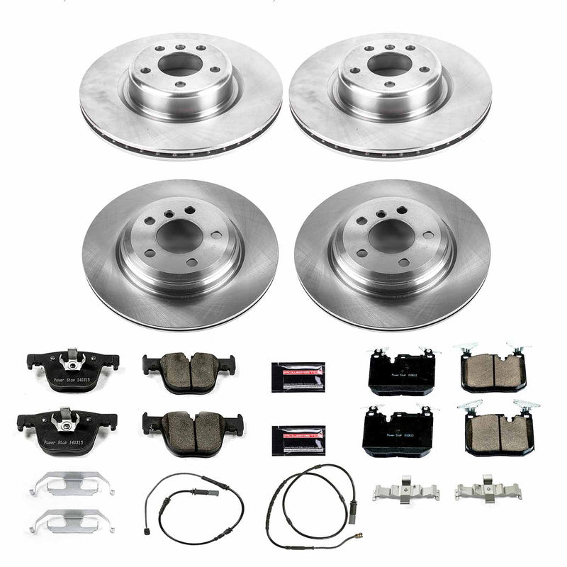 Power Stop KOE6654 Autospecialty 1-Click Daily Driver Front And Rear Brake Kit for 2012-2020 BMW 328I product image