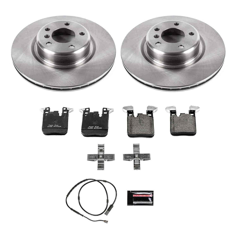 Power Stop KOE6657 Autospecialty 1-Click Daily Driver Plain Rotor Rear Brake Kit for 2012-2021 BMW 228I product image