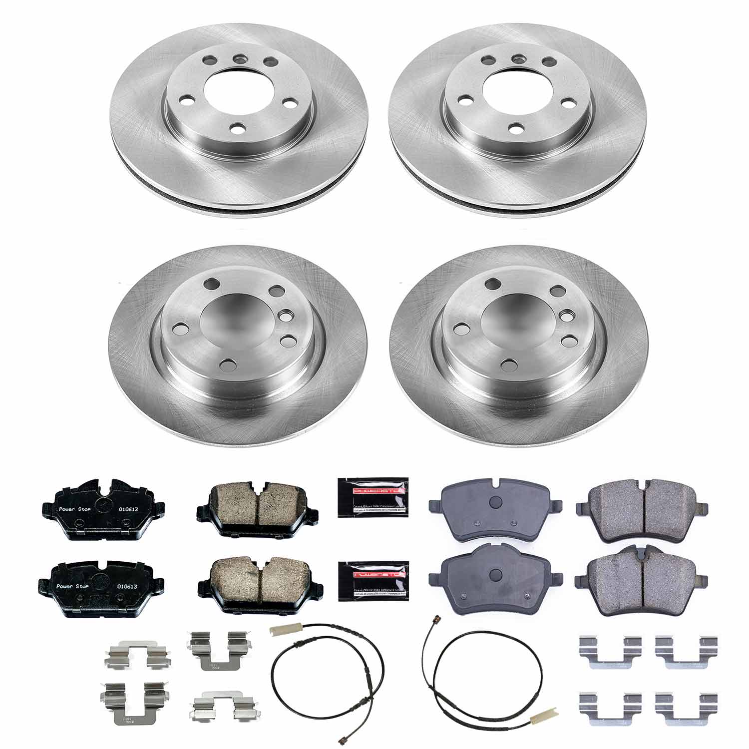 Power Stop KOE6663 Autospecialty 1-Click Daily Driver Front And Rear Brake Kit for 2011-2016 MINI Cooper Countryman product image