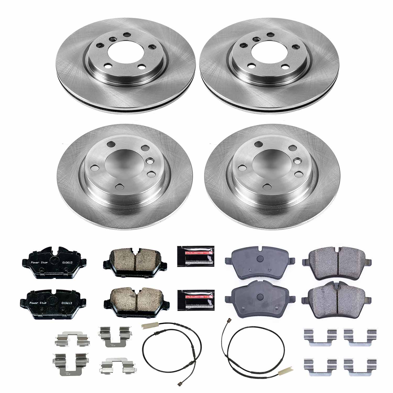 Power Stop KOE6666 Autospecialty 1-Click Daily Driver Front And Rear Brake Kit for 2011-2016 MINI Cooper Countryman product image