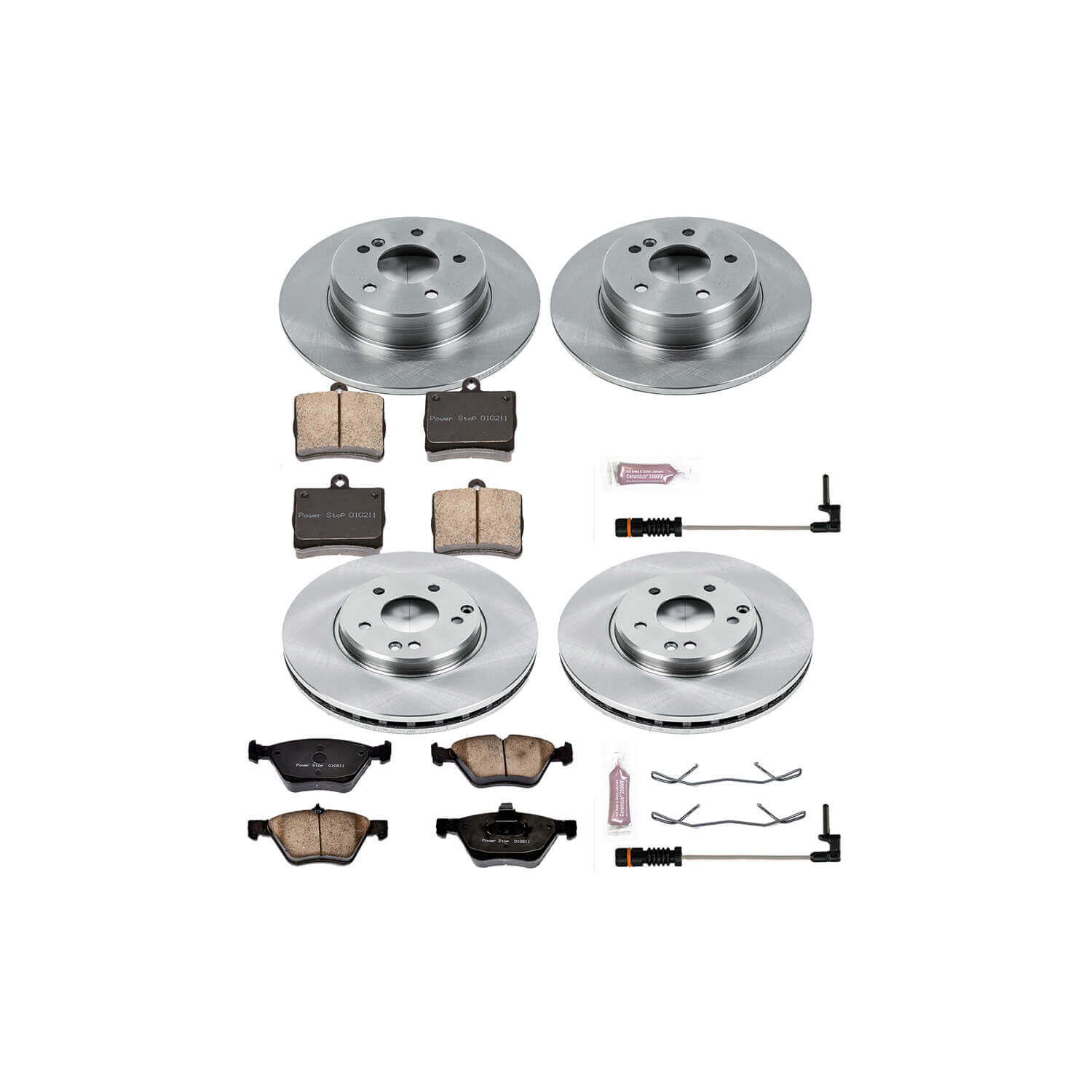 Power Stop KOE6700 Autospecialty - 1-Click Daily Driver Brake Kits (Front And Rear) for 2000-2003 Mercedes-Benz CLK430 product image