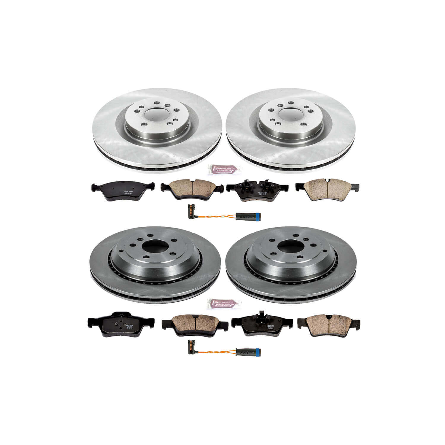 Power Stop KOE6707 Autospecialty - 1-Click Daily Driver Brake Kits (Front And Rear) for 2006-2012 Mercedes-Benz GL320 product image