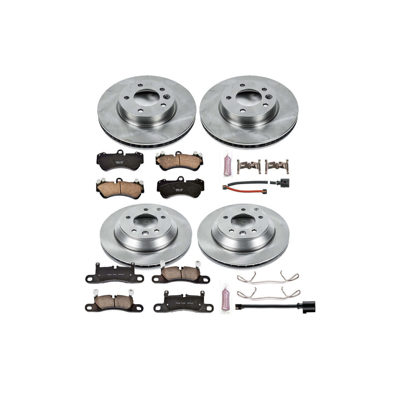 Power Stop KOE6724 Autospecialty - 1-Click Daily Driver Brake Kits (Front And Rear) for 2011-2017 Volkswagen Touareg product image