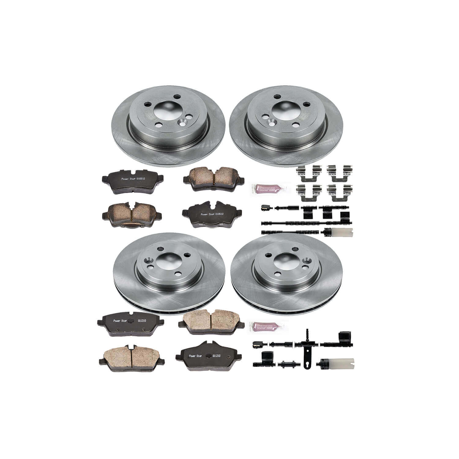 Power Stop KOE6740 Autospecialty - 1-Click Daily Driver Brake Kits (Front And Rear) for 2011-2015 MINI Cooper product image