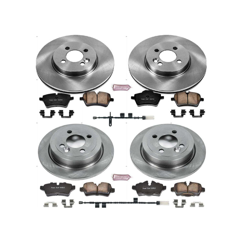 Power Stop KOE6742 Autospecialty 1-Click Daily Driver Front And Rear Brake Kit for 2012-2015 MINI Cooper product image