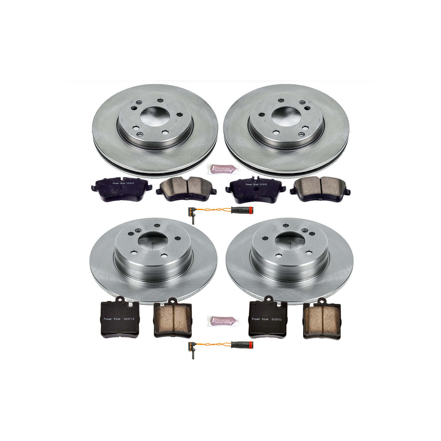 Power Stop KOE6745 Autospecialty - 1-Click Daily Driver Brake Kits (Front And Rear) for 2003-2005 Mercedes-Benz C240 product image