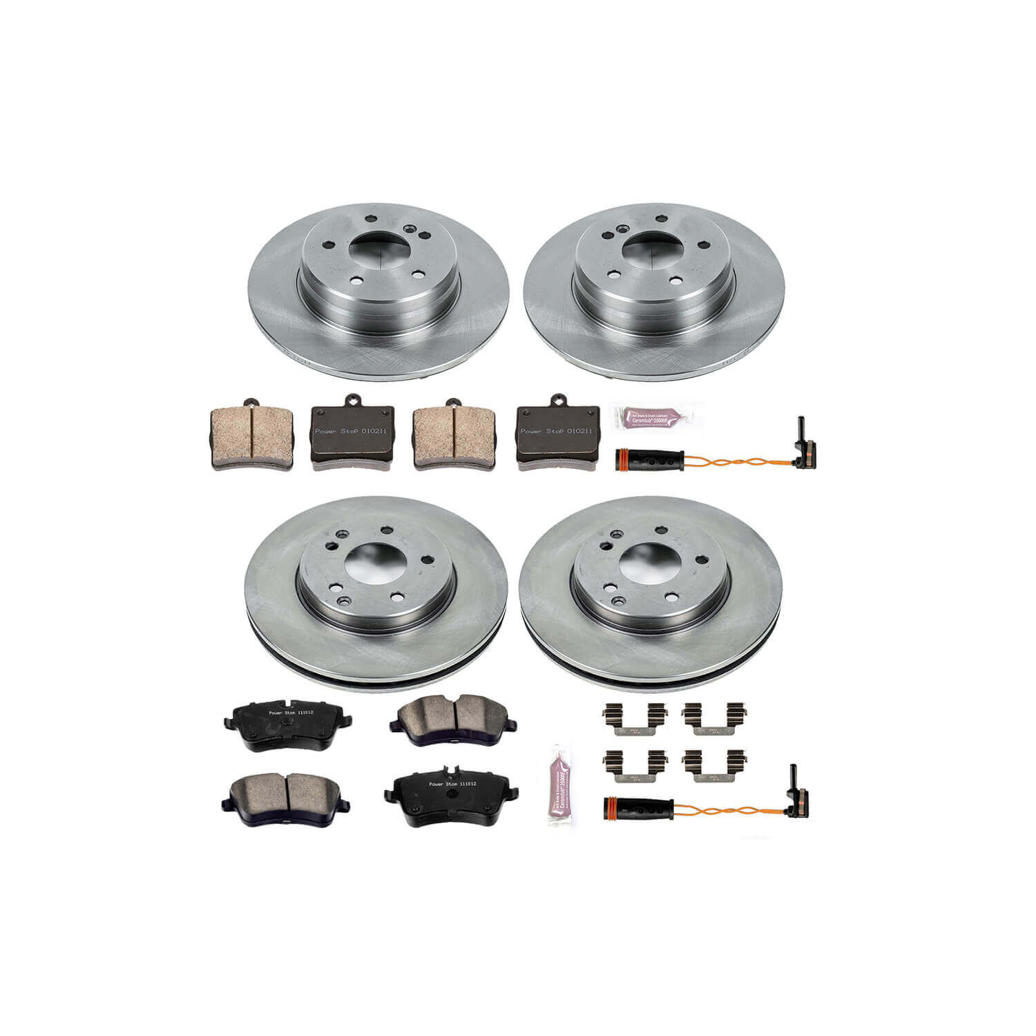 Power Stop KOE6746 Autospecialty - 1-Click Daily Driver Brake Kits (Front And Rear) for 2003 Mercedes-Benz S430 product image