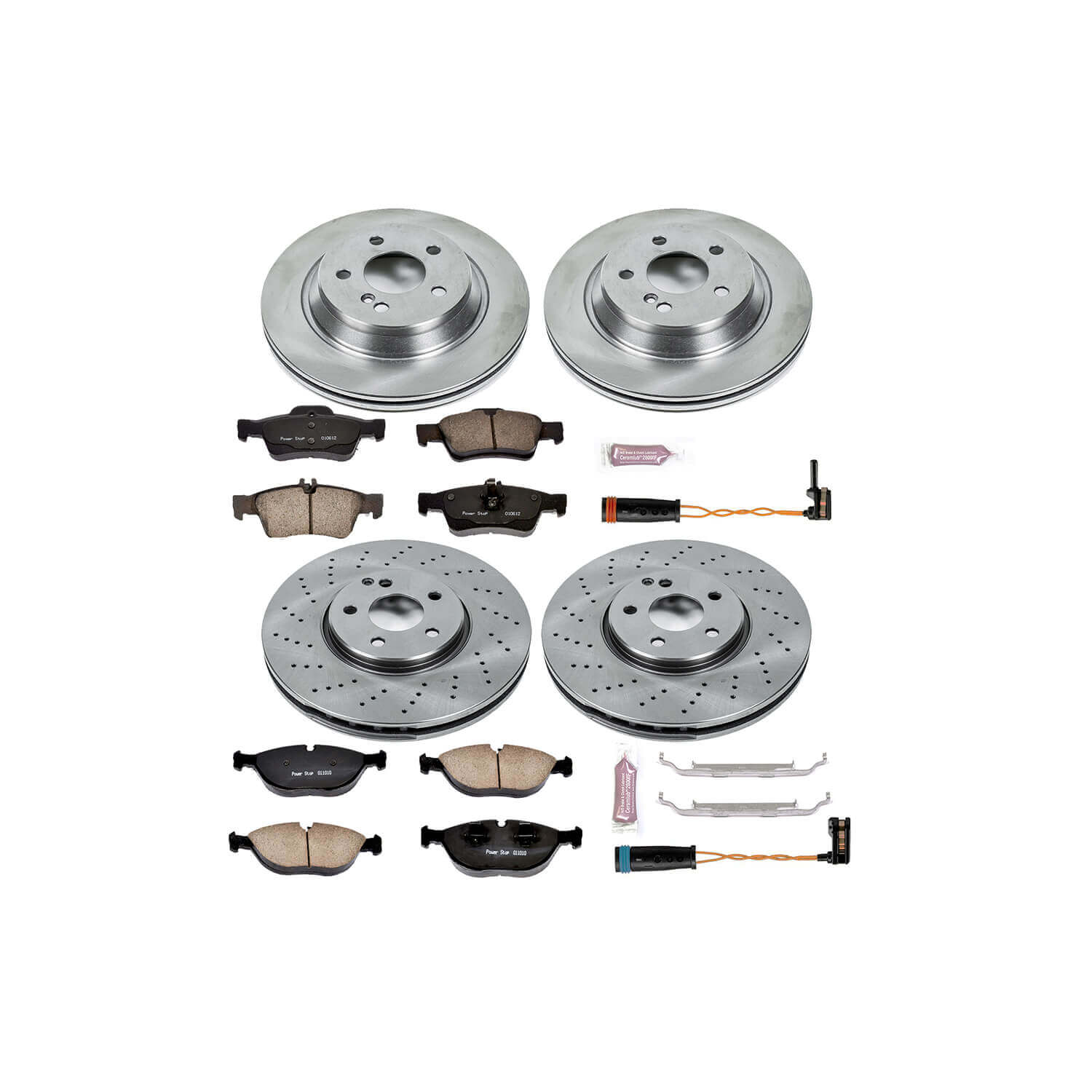 Power Stop KOE6747 Autospecialty - 1-Click Daily Driver Brake Kits (Front And Rear) for 2003-2006 Mercedes-Benz S430 product image
