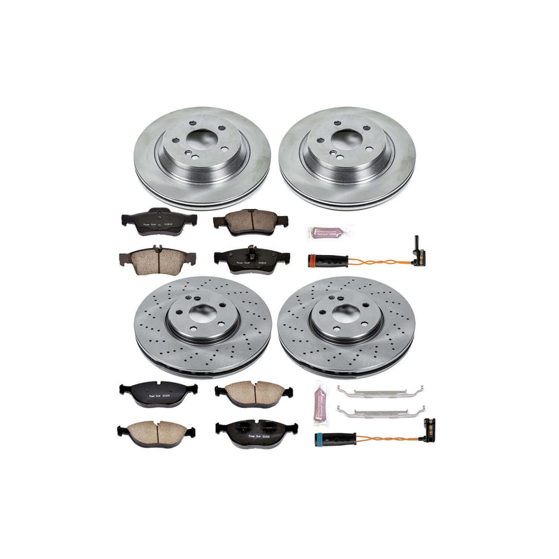 Power Stop KOE6747 Autospecialty - 1-Click Daily Driver Brake Kits (Front And Rear) for 2003-2006 Mercedes-Benz S430 product image