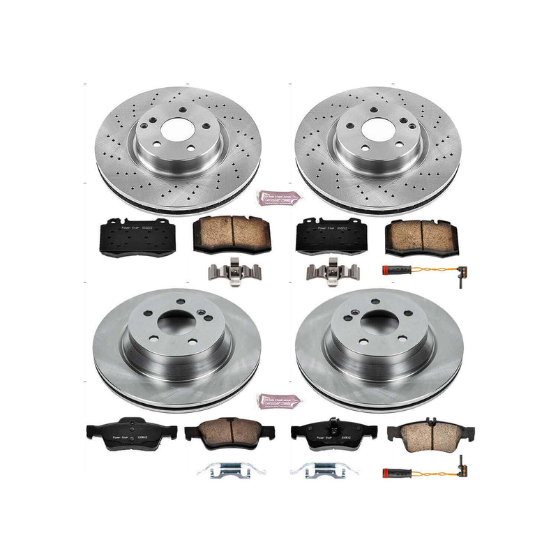 Power Stop KOE6753 Autospecialty 1-Click Daily Driver Front And Rear Brake Kit for 2007-2009 Mercedes-Benz E550 product image