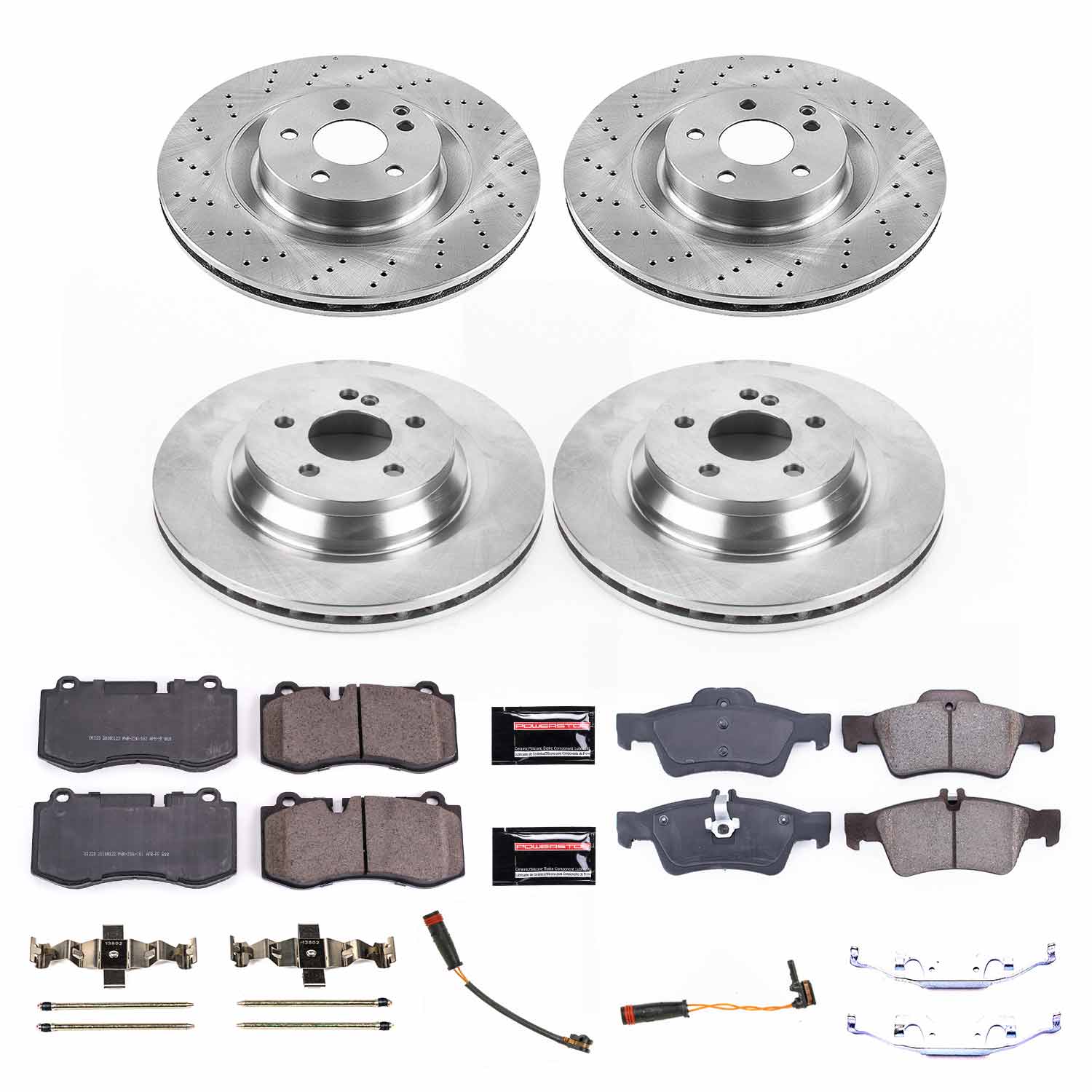 Power Stop KOE6756 Autospecialty 1-Click Daily Driver Front And Rear Brake Kit for 2007-2014 Mercedes-Benz CL550 product image