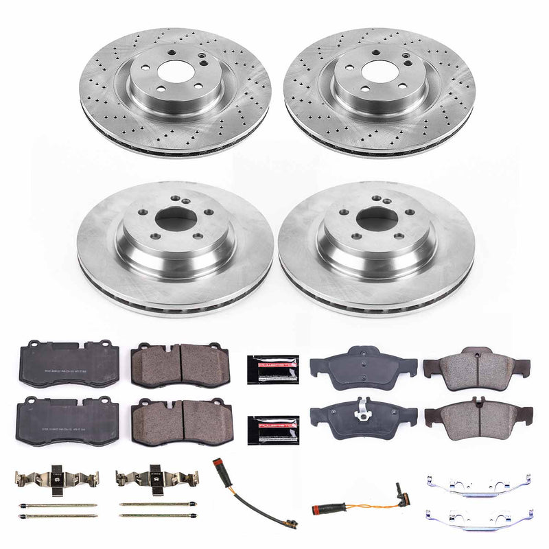 Power Stop KOE6756 Autospecialty 1-Click Daily Driver Front And Rear Brake Kit for 2007-2014 Mercedes-Benz CL550 product image