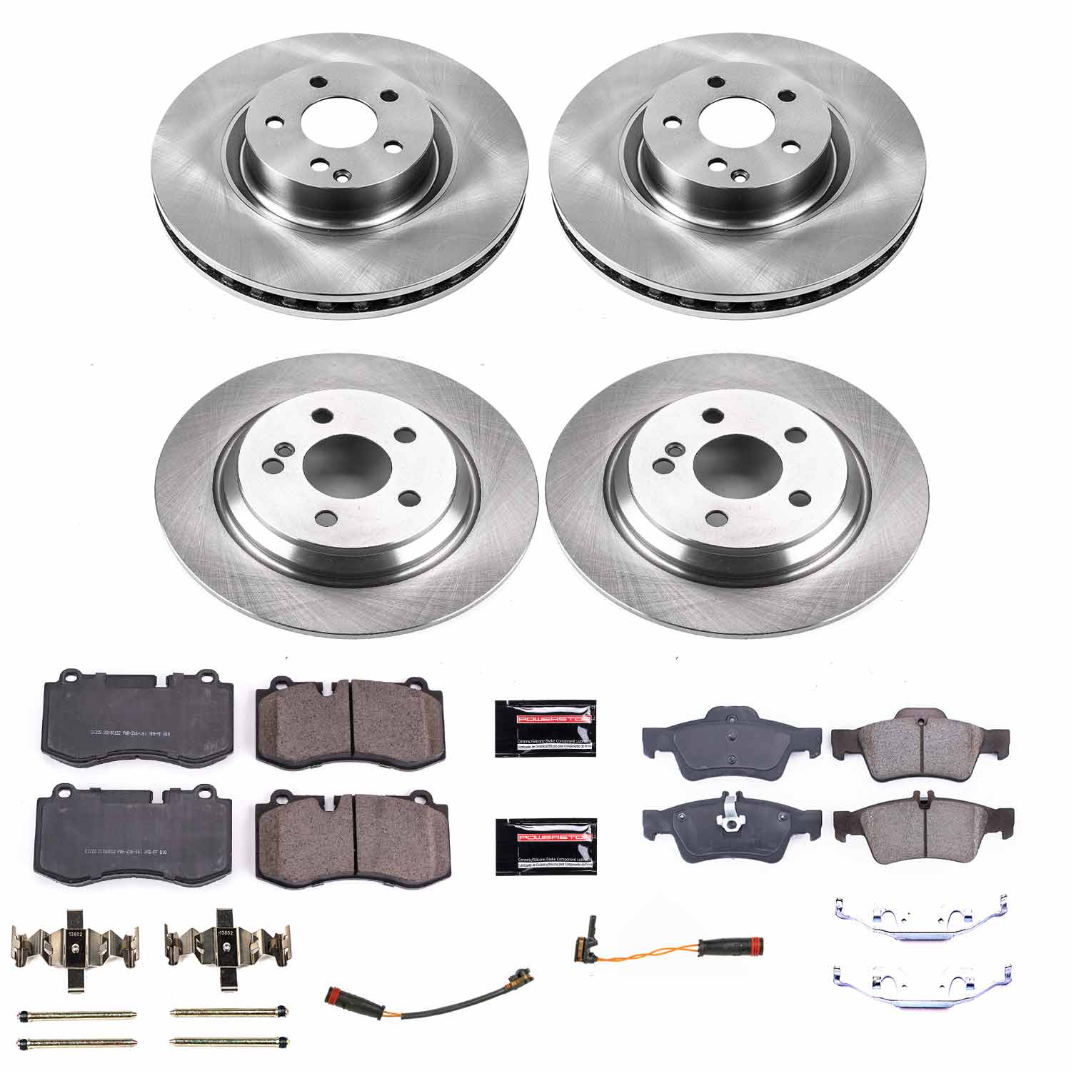 Power Stop KOE6758 Autospecialty 1-Click Daily Driver Front And Rear Brake Kit for 2007-2013 Mercedes-Benz CL550 product image