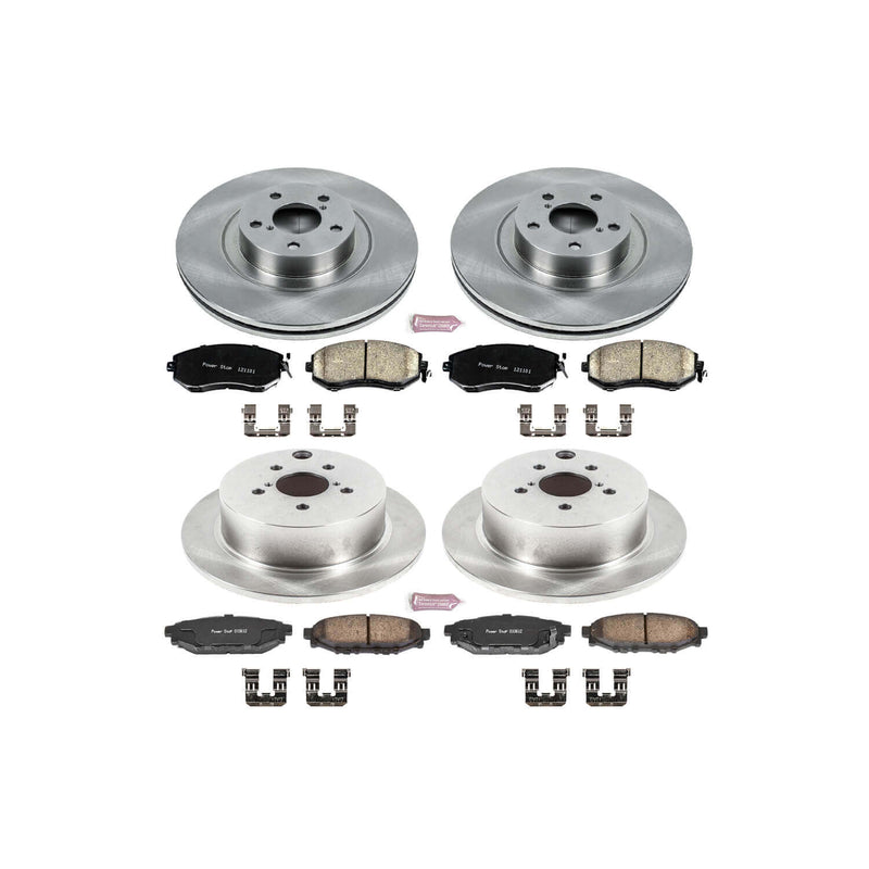 Power Stop KOE6762 Autospecialty - 1-Click Daily Driver Brake Kits (Front And Rear) for 2013-2018 Subaru Forester product image