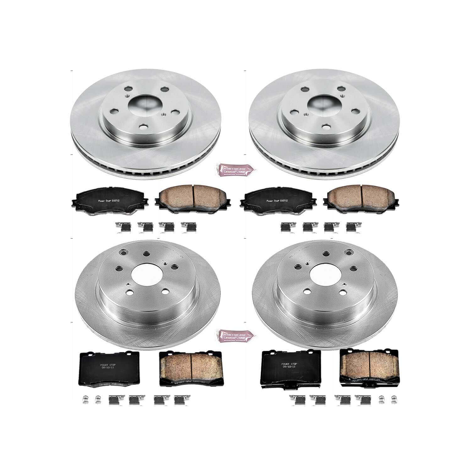 Power Stop KOE6763 Autospecialty 1-Click Daily Driver Front And Rear Brake Kit for 2012-2017 Toyota Prius V product image