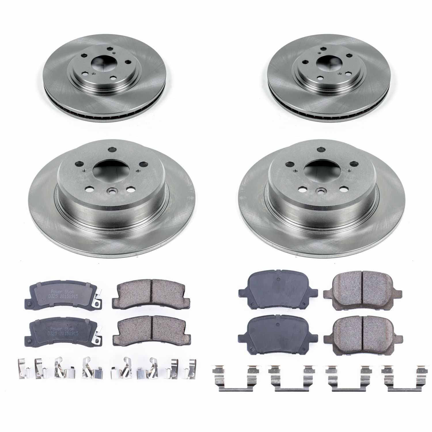 Power Stop KOE6782 Autospecialty - 1-Click Daily Driver Brake Kits (Front And Rear) for 1999-2001 Lexus RX300 product image