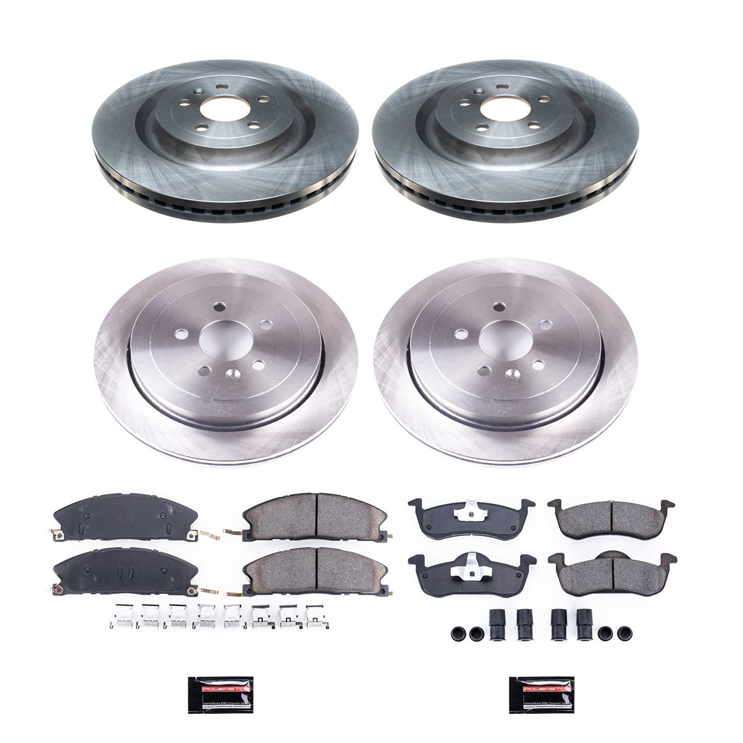 Power Stop KOE6804 Autospecialty 1-Click Daily Driver Front And Rear Brake Kit for 2013-2019 Lincoln Mkt product image