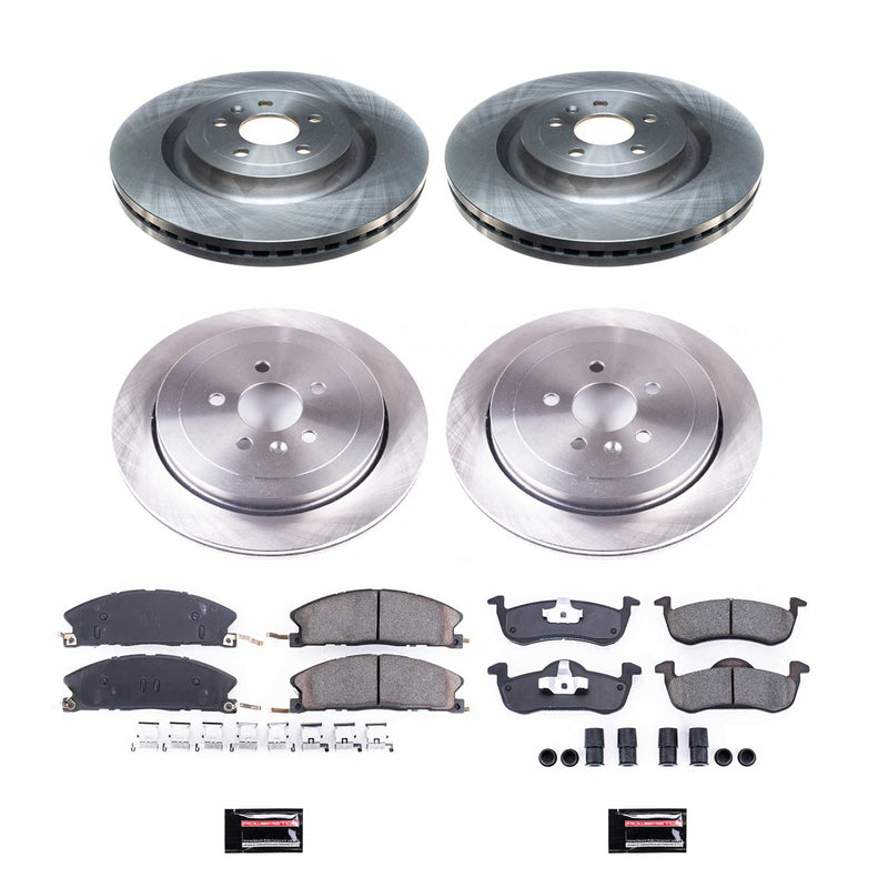Power Stop KOE6804 Autospecialty 1-Click Daily Driver Front And Rear Brake Kit for 2013-2019 Lincoln Mkt product image