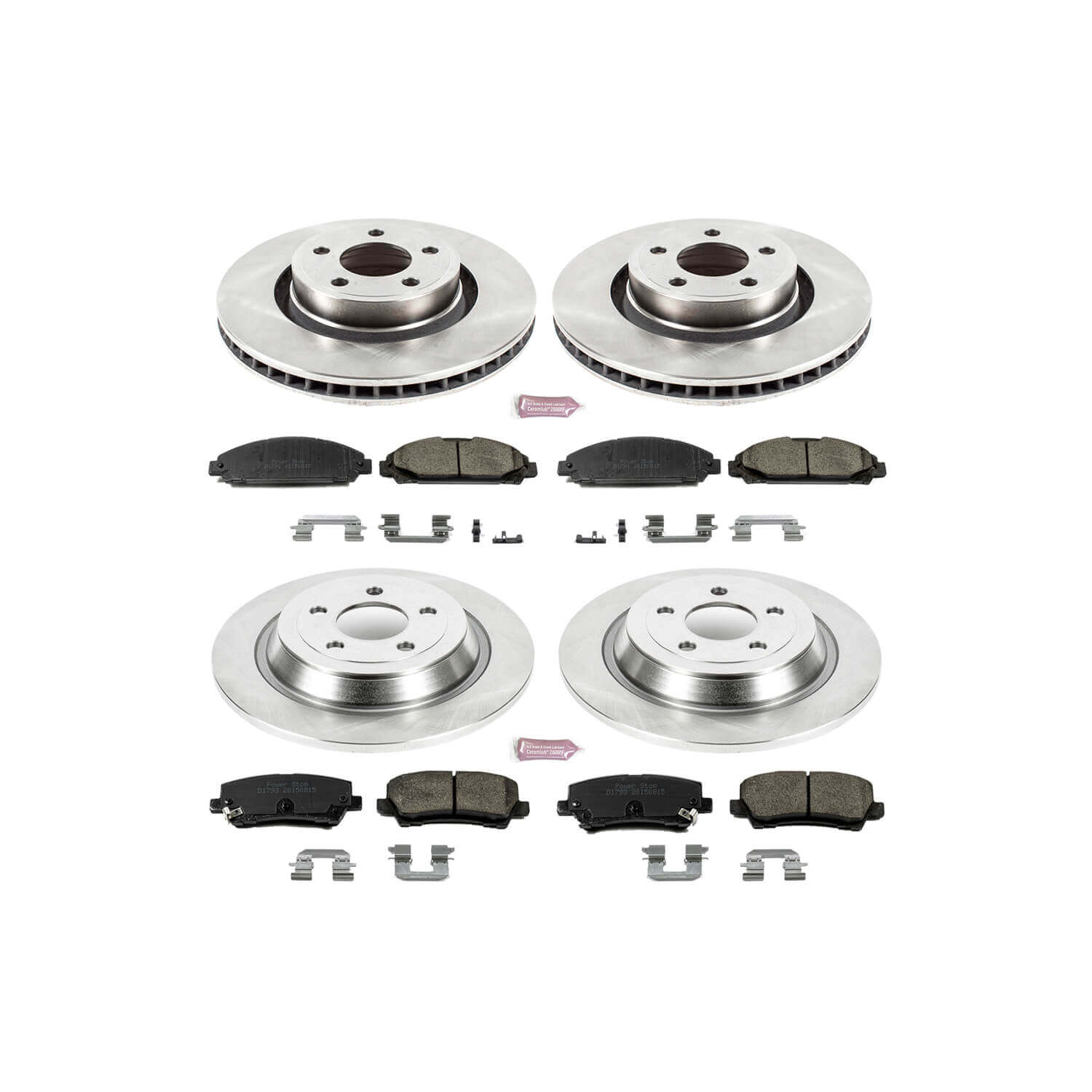 Power Stop KOE6808 Autospecialty - 1-Click Daily Driver Brake Kits (Front And Rear) for 2015-2020 Ford Mustang product image