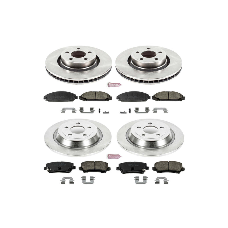 Power Stop KOE6808 Autospecialty - 1-Click Daily Driver Brake Kits (Front And Rear) for 2015-2020 Ford Mustang product image