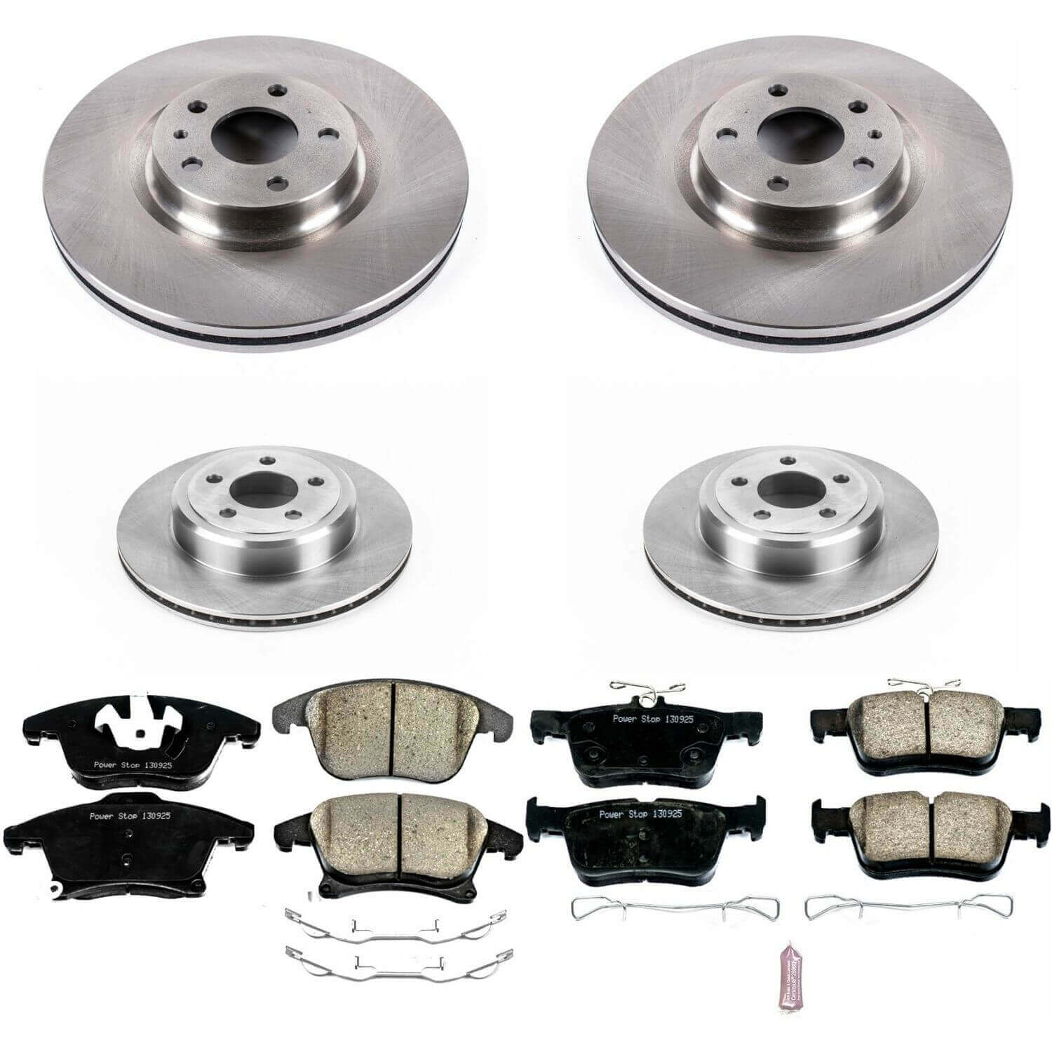Power Stop KOE6815 Autospecialty 1-Click Daily Driver Front And Rear Brake Kit for 2013-2016 Ford Fusion product image