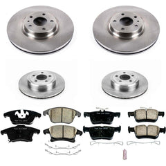 Power Stop KOE6815 Autospecialty 1-Click Daily Driver Front And Rear Brake Kit for 2013-2016 Ford Fusion product image