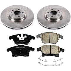 Power Stop KOE6816 Autospecialty 1-Click Daily Driver Plain Rotor Front Brake Kit for 2013-2020 Ford Fusion product image