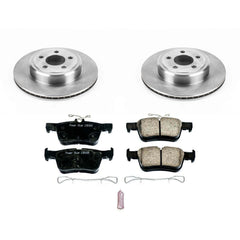 Power Stop KOE6817 Autospecialty 1-Click Daily Driver Plain Rotor Rear Brake Kit for 2013-2019 Ford Fusion product image