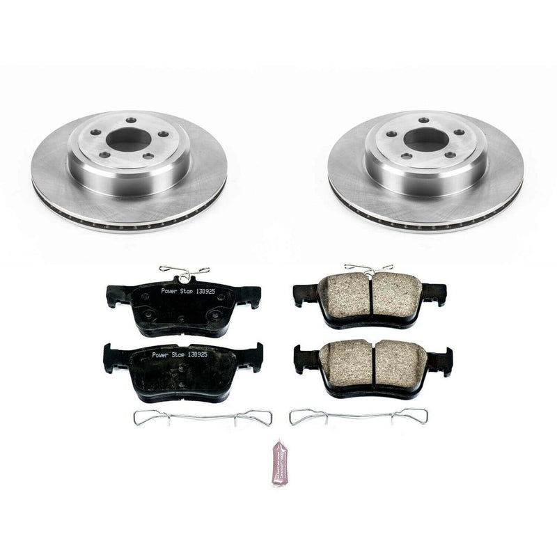 Power Stop KOE6817 Autospecialty 1-Click Daily Driver Plain Rotor Rear Brake Kit for 2013-2019 Ford Fusion product image