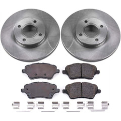 Power Stop KOE6818 Autospecialty 1-Click Daily Driver Plain Rotor Front Brake Kit for 2014-2019 Ford Fiesta product image