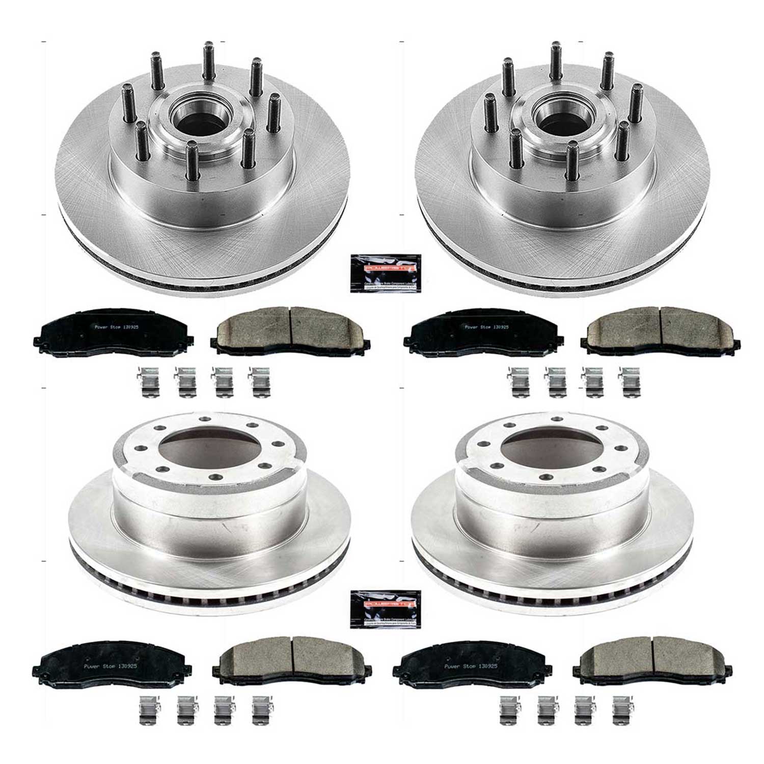 Power Stop KOE6820 Autospecialty 1-Click Daily Driver Front And Rear Brake Kit for 2012-2022 Ford F-250 Super Duty product image