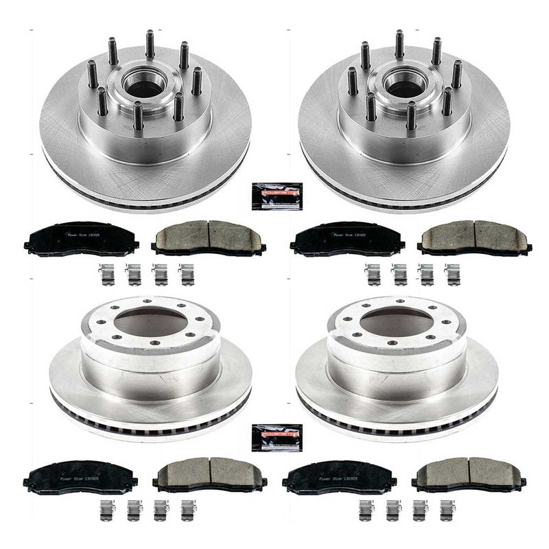 Power Stop KOE6820 Autospecialty 1-Click Daily Driver Front And Rear Brake Kit for 2012-2022 Ford F-250 Super Duty product image