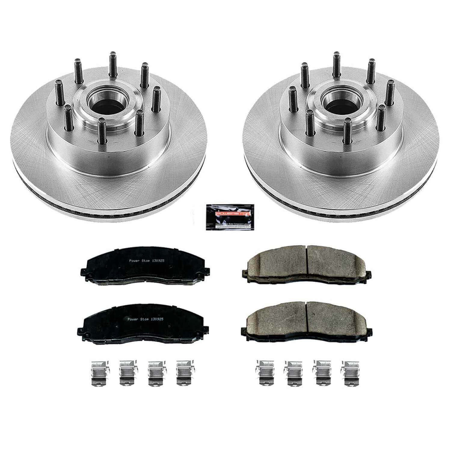 Power Stop KOE6821 Autospecialty 1-Click Daily Driver Plain Rotor Front Brake Kit for 2012-2022 Ford F-250 Super Duty product image