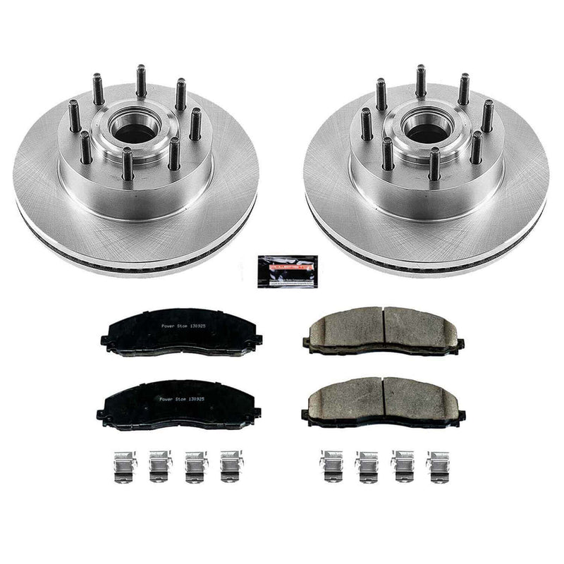 Power Stop KOE6821 Autospecialty 1-Click Daily Driver Plain Rotor Front Brake Kit for 2012-2022 Ford F-250 Super Duty product image
