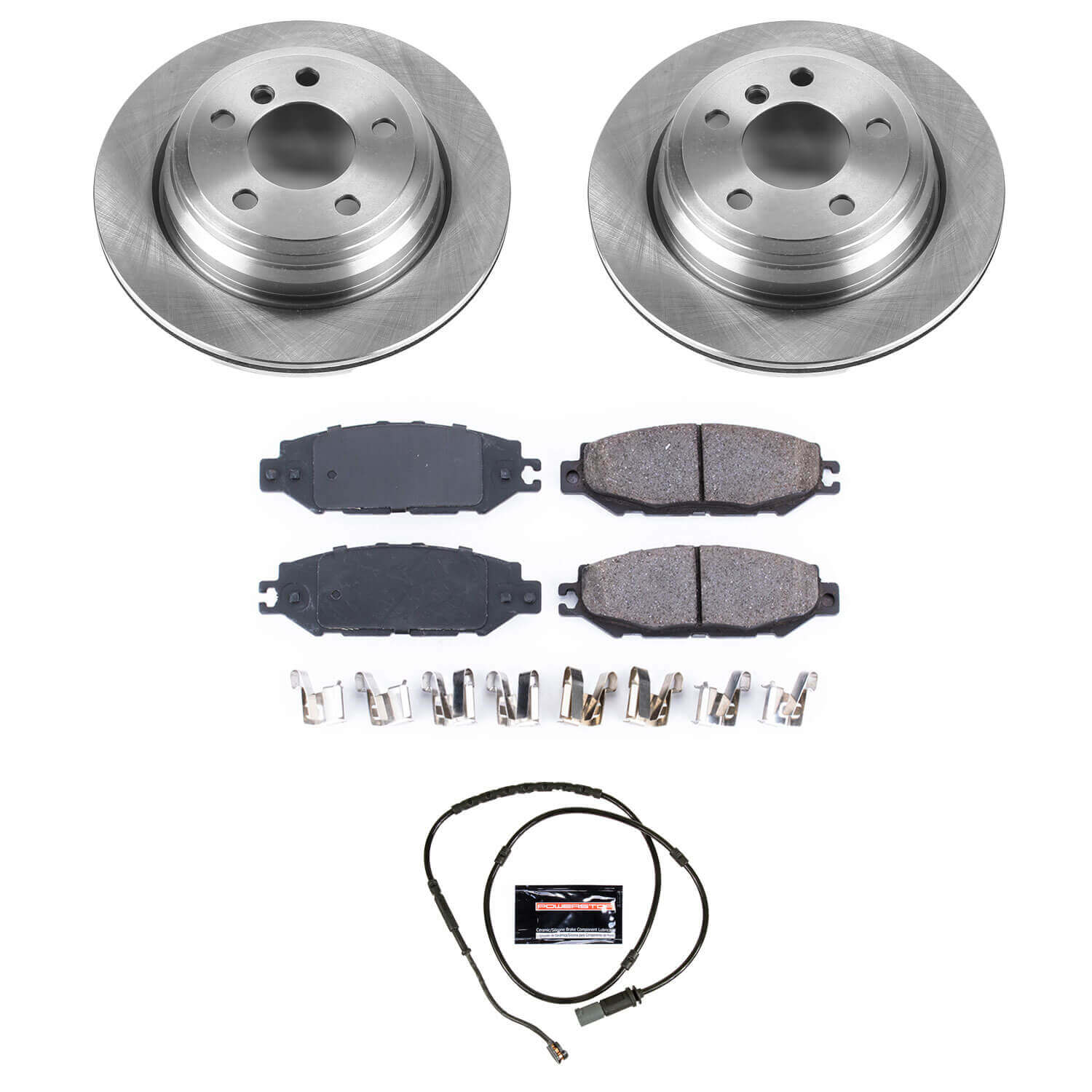 Power Stop KOE6852 Autospecialty 1-Click Daily Driver Plain Rotor Rear Brake Kit for 2013-2020 BMW 320I Xdrive product image