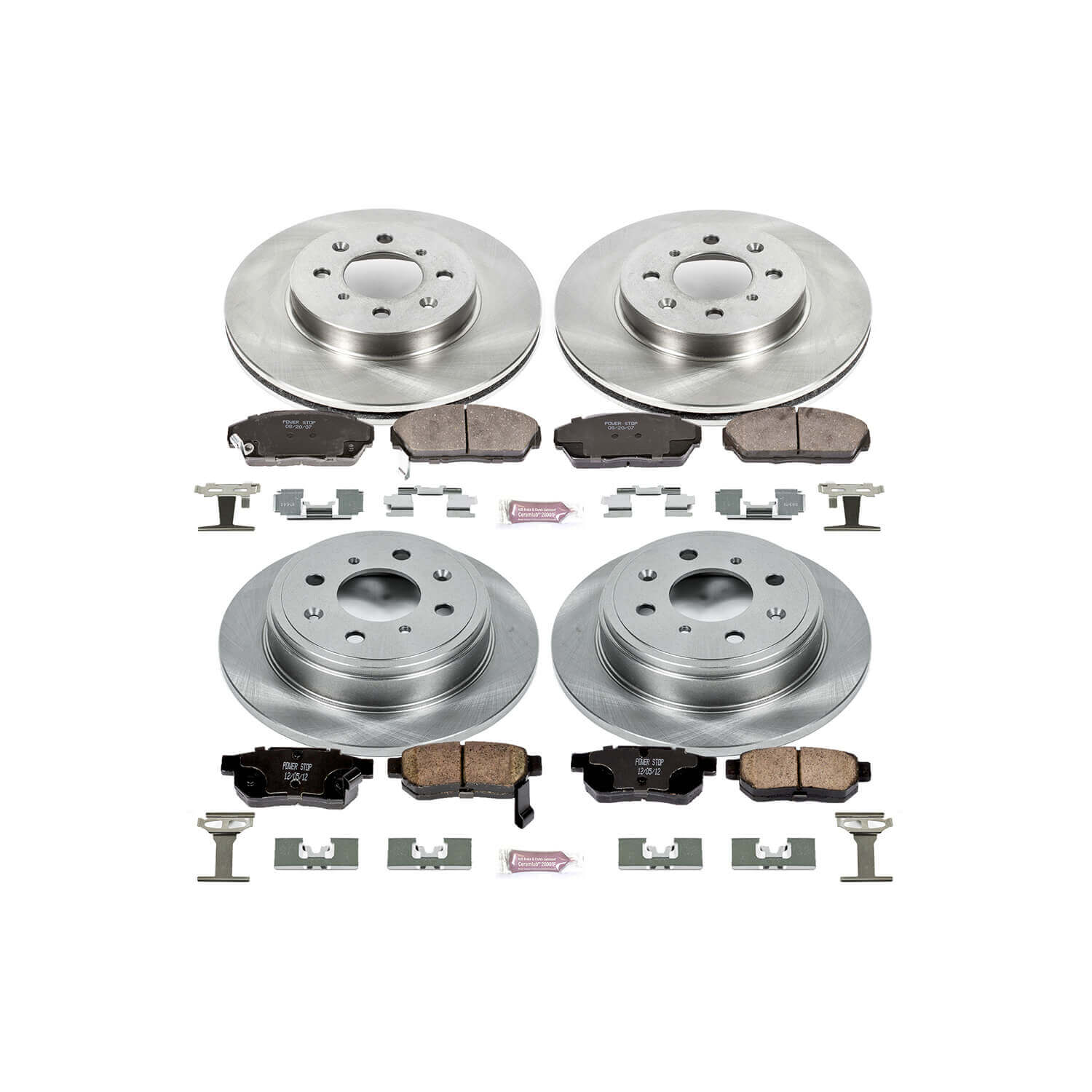 Power Stop KOE689 Autospecialty - 1-Click Daily Driver Brake Kits (Front And Rear) for 1990-1993 Acura Integra product image