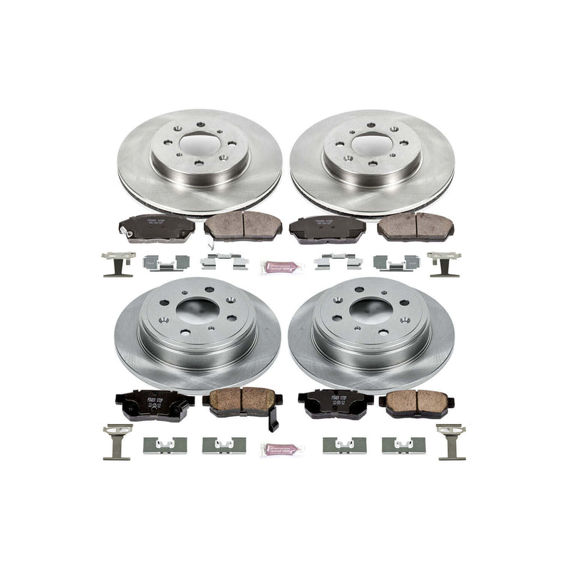 Power Stop KOE689 Autospecialty - 1-Click Daily Driver Brake Kits (Front And Rear) for 1990-1993 Acura Integra product image