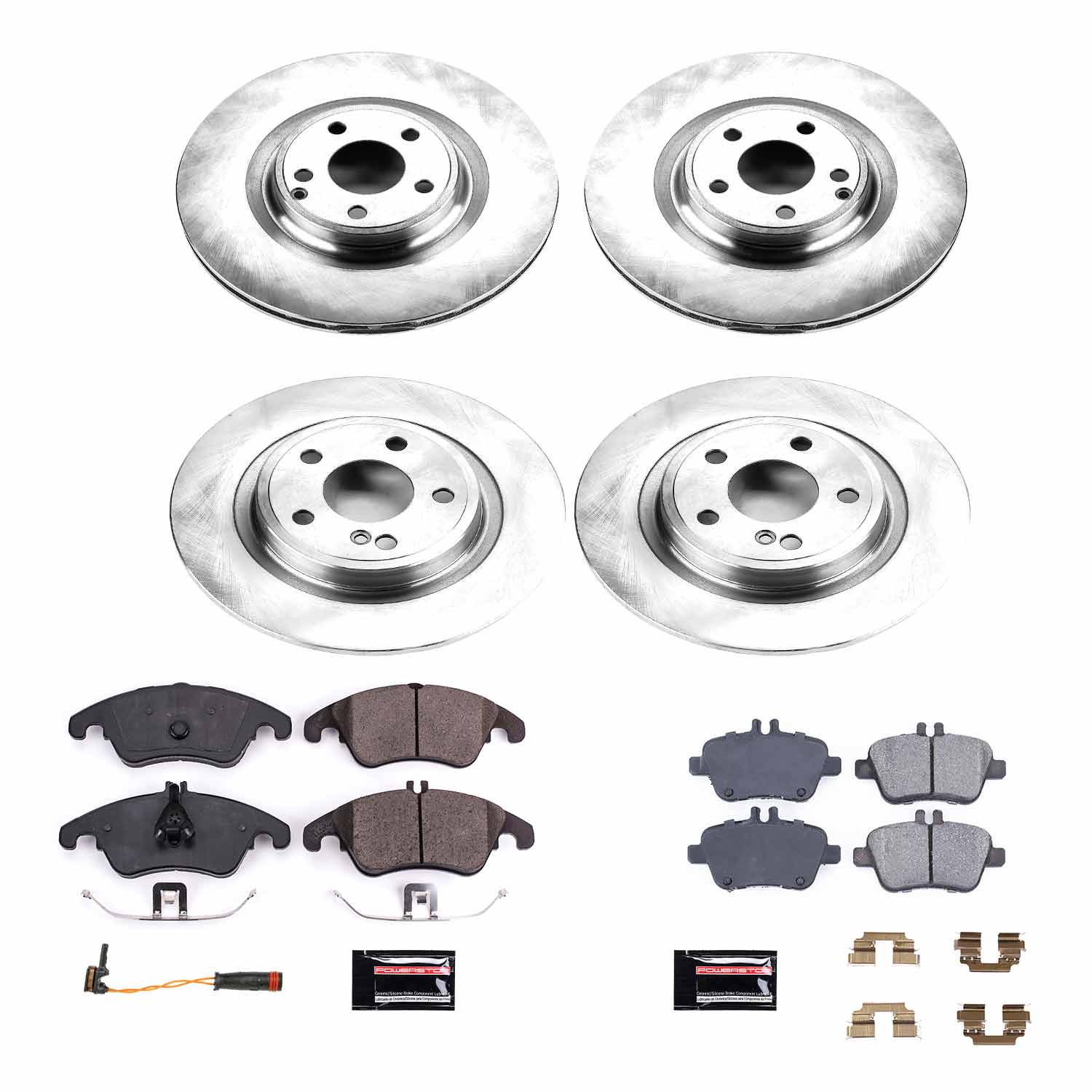 Power Stop KOE6891 Autospecialty 1-Click Daily Driver Front And Rear Brake Kit for 2017-2020 Mercedes-Benz SLC300 product image
