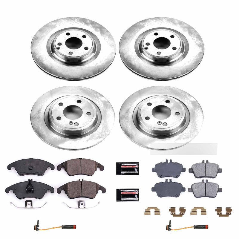 Power Stop KOE6892 Autospecialty 1-Click Daily Driver Front And Rear Brake Kit for 2012-2016 Mercedes-Benz SLK350 product image