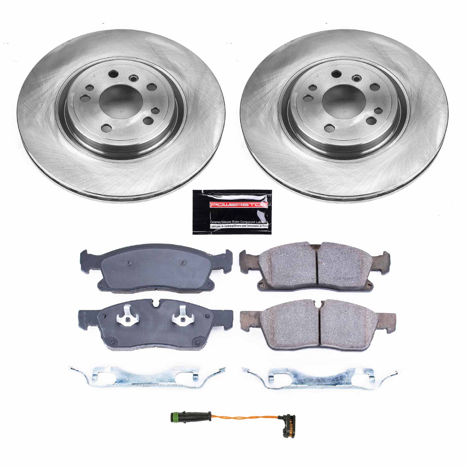 Power Stop KOE6897 Autospecialty 1-Click Daily Driver Plain Rotor Front Brake Kit for 2012-2017 Mercedes-Benz GLE300D product image
