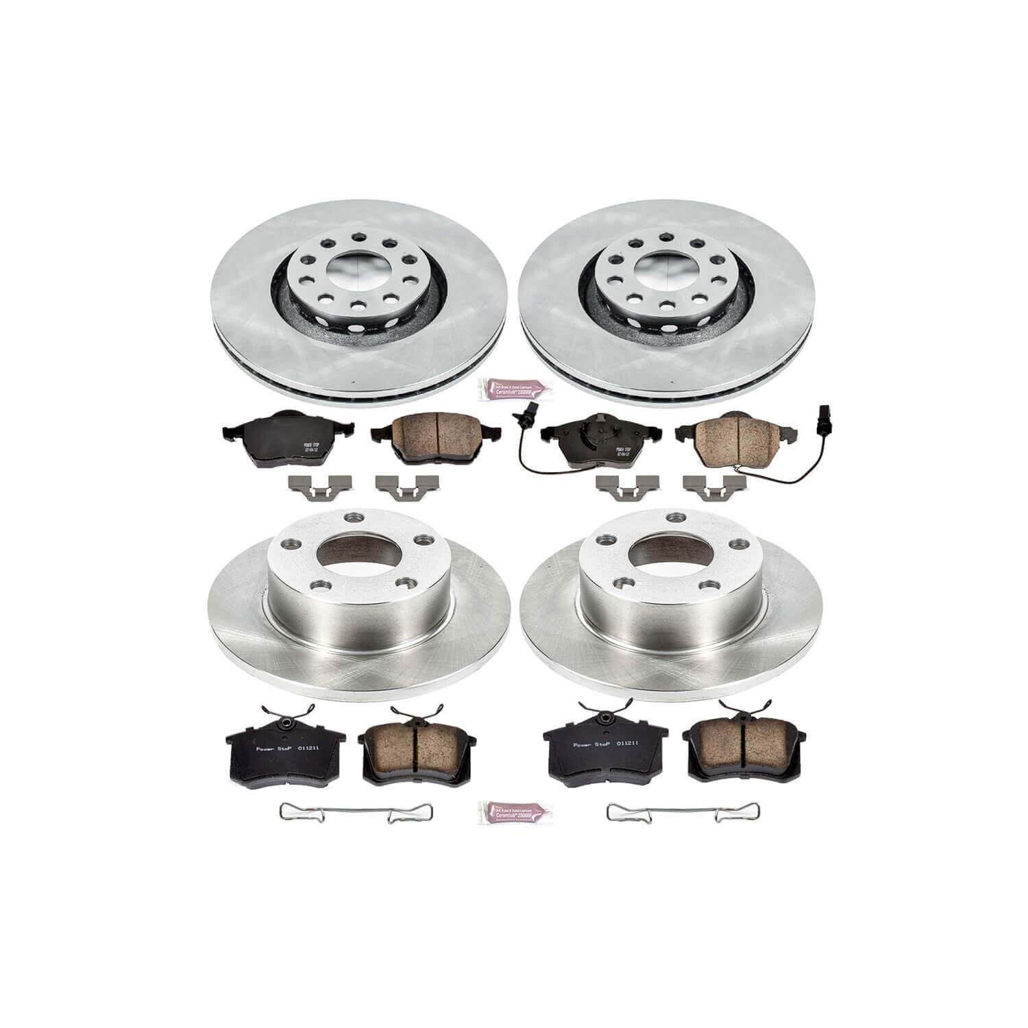 Power Stop KOE6918 Autospecialty - 1-Click Daily Driver Brake Kits (Front And Rear) for 1998-2001 Audi A6 Quattro product image