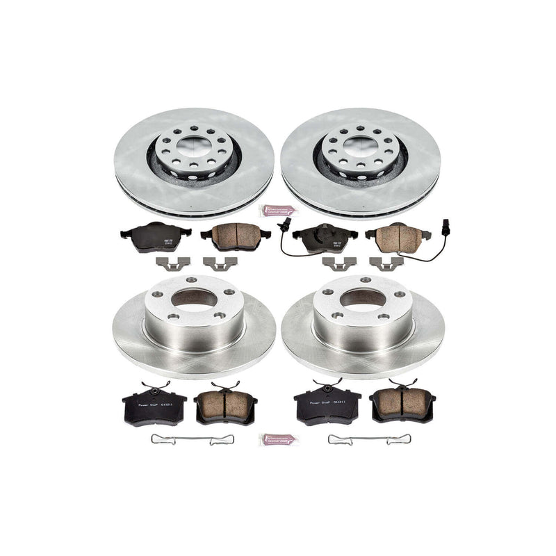 Power Stop KOE6918 Autospecialty - 1-Click Daily Driver Brake Kits (Front And Rear) for 1998-2001 Audi A6 Quattro product image